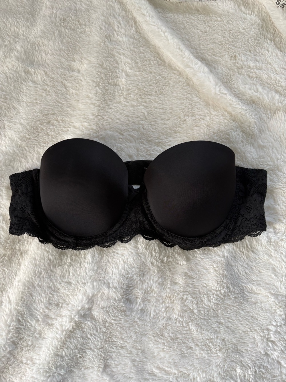Victoria’s Secret Black Lace Strapless Multi-Way Push-Up Bra 36B - Picture 2 of 10